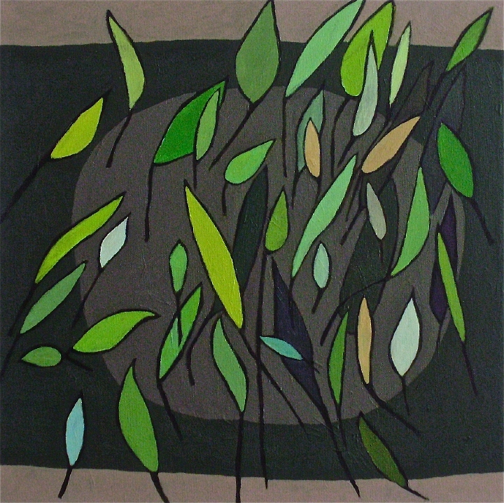 05 jardin vert-40x40 cm-acrylique sur toile